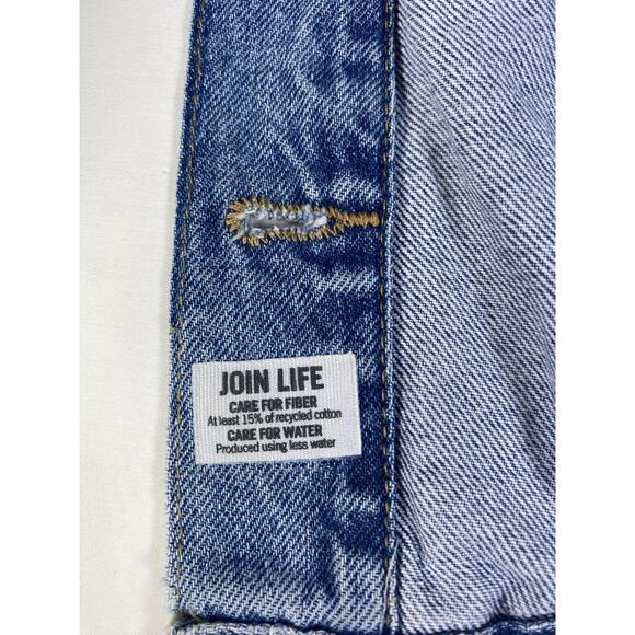 Ladies Bershka Denim Jean Jacket Mid Blue Size Small - Picture 9 of 13